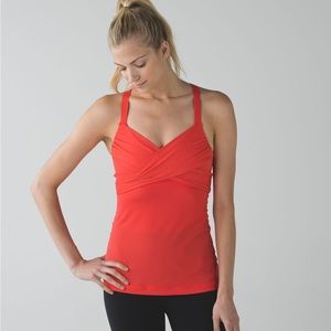 Lululemon orange red tank top